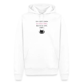 Ich lebte Glutenfrei - Männer Premium Bio Hoodie - Weiß - Vorne - Nico (187cm)