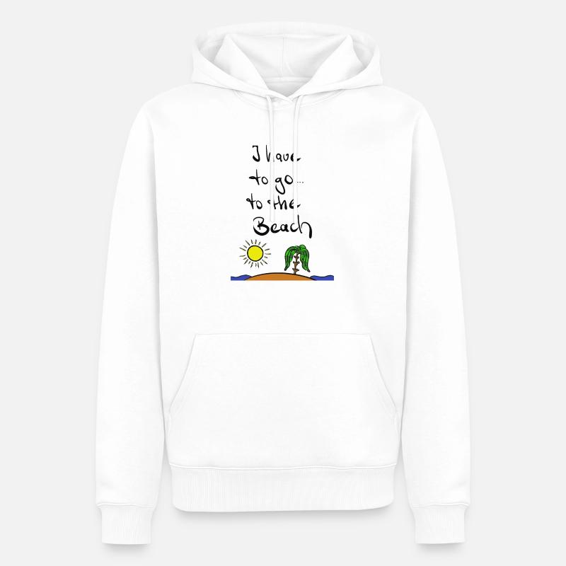 It`s Beach Time! - Männer Premium Bio Hoodie - Weiß