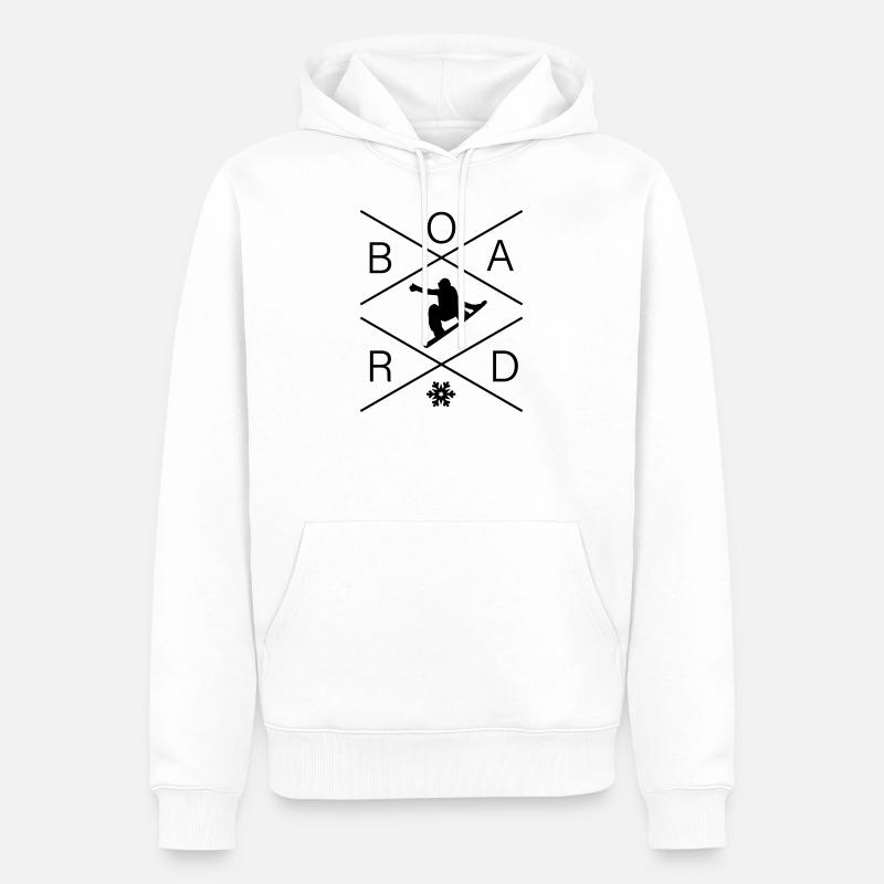 BOARD - Sweat à capuche Premium bio Homme - blanc