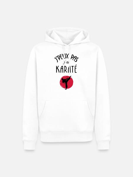 J'peux pas j'ai karaté - Sweat à capuche Premium bio Homme - blanc