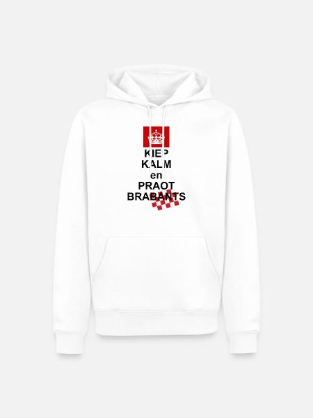 Kiep calme et praot Brabants, le plus beau du Brabant - Sweat à capuche Premium bio Homme - blanc