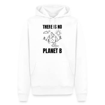 there is no planet b - Sweat à capuche Premium bio Homme - blanc - Devant - Nico (187cm)