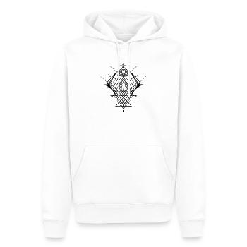 Un symbole géométrique mystique - Sweat à capuche Premium bio Homme - blanc - Devant - Nico (187cm)