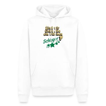 Schlager Party , Schlager Musik , Schlager Spaß - Männer Premium Bio Hoodie - Weiß - Vorne - Nico (187cm)