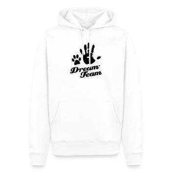 Dream Team Animal Lovers Paw - Sweat à capuche Premium bio Homme - blanc - Devant - Nico (187cm)