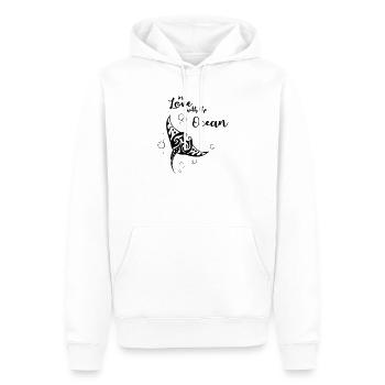 In Love with the Ocean - Men’s Premium Organic Hoodie - white - Front - Nico (187cm)