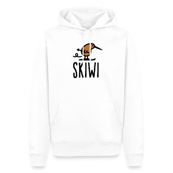 Skiwi marrant kiwi oiseau Nouvelle-Zélande dessin - Sweat à capuche Premium bio Homme - blanc - Devant - Nico (187cm)