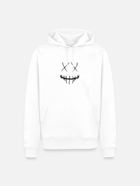 Fröhliches Gesicht Design - Geschenk Geschenkidee - Männer Premium Bio Hoodie - Weiß