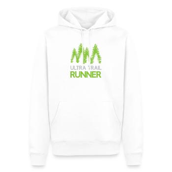 Ultra Trail Runner - Men’s Premium Organic Hoodie - white - Front - Nico (187cm)