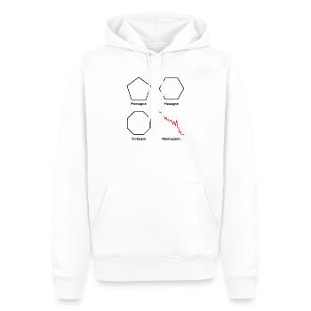Argent, Actions, Bourse, Trading, Finance, Investisseur - Sweat à capuche Premium bio Homme - blanc - Devant - Nico (187cm)