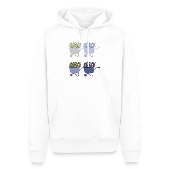 schubkarren 4fach - Männer Premium Bio Hoodie - Weiß - Vorne - Nico (187cm)