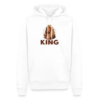 CHIEN COCKER KING COMBAT RACE MIGNON SAUVETAGE - Sweat à capuche Premium bio Homme - blanc - Devant - Nico (187cm)