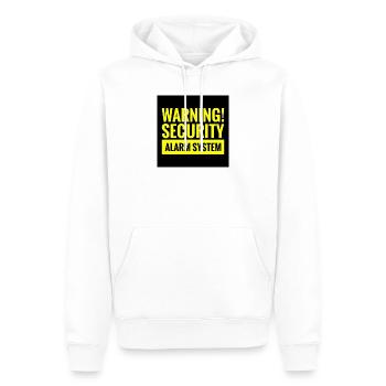 T-shirt d’avis de sécurité dangereux - Sweat à capuche Premium bio Homme - blanc - Devant - Nico (187cm)
