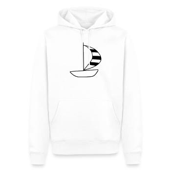 Voilier - Sweat à capuche Premium bio Homme - blanc - Devant - Nico (187cm)