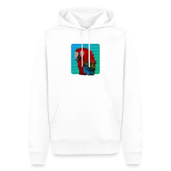 Roter Ara Papagei Gouache Malerei - Männer Premium Bio Hoodie - Weiß - Vorne - Nico (187cm)