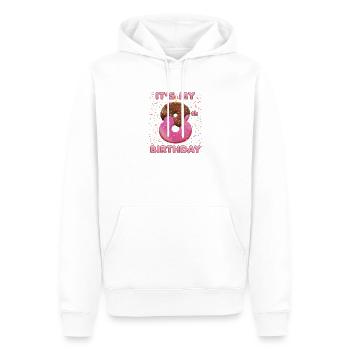 Mein 8. Geburtstag Donut - Männer Premium Bio Hoodie - Weiß - Vorne - Nico (187cm)