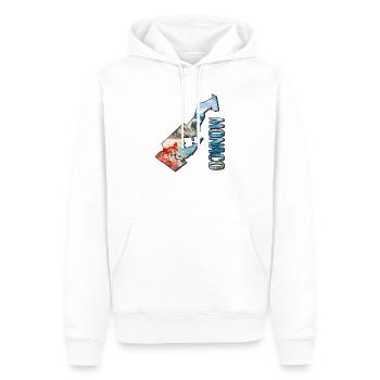 Aquarell Landkarte Monaco - Männer Premium Bio Hoodie - Weiß - Vorne - Nico (187cm)