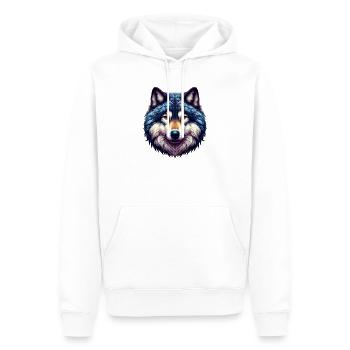 Wolf - Männer Premium Bio Hoodie - Weiß - Vorne - Nico (187cm)