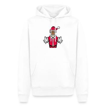 Un câlin du Père Noël - Sweat à capuche Premium bio Homme - blanc - Devant - Nico (187cm)