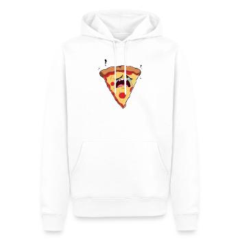 sad pizza - Men’s Premium Organic Hoodie - white - Front - Nico (187cm)