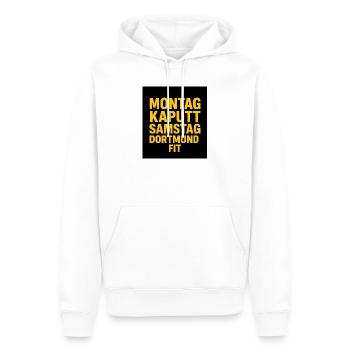Dortmund - Men’s Premium Organic Hoodie - white - Front - Nico (187cm)