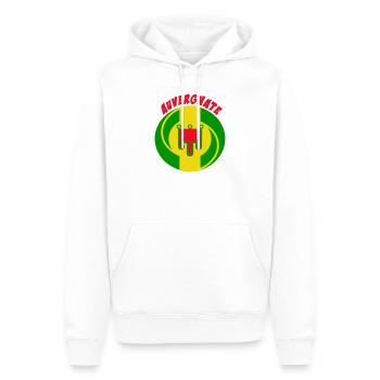 Auvergnate - Sweat à capuche Premium bio Homme - blanc - Devant - Nico (187cm)