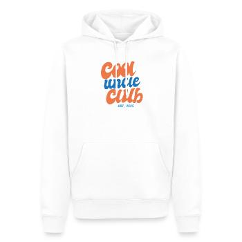 Cool Uncle Club depuis 2025 - Cadeau - Sweat à capuche Premium bio Homme - blanc - Devant - Nico (187cm)