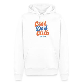 Cool Dad Club 2026 - Idée cadeau - Sweat à capuche Premium bio Homme - blanc - Devant - Nico (187cm)