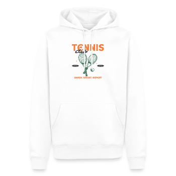 Chemise de tennis - Funny Retro Tennis Club Design pour - Sweat à capuche Premium bio Homme - blanc - Devant - Nico (187cm)
