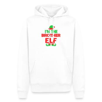 Ich bin der Bruder Elf - Männer Premium Bio Hoodie - Weiß - Vorne - Nico (187cm)