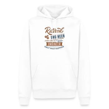 Ingenieur im Ruhestand nur viel glücklicher - Männer Premium Bio Hoodie - Weiß - Vorne - Nico (187cm)