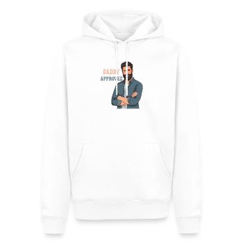 Daddy Approved Bart Mann Design - Männer Premium Bio Hoodie - Weiß - Vorne - Nico (187cm)