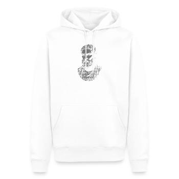 Citation gothique de la mort d’Épicure - Sweat à capuche Premium bio Homme - blanc - Devant - Nico (187cm)
