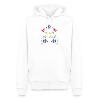 Danke für Alles  - Männer Premium Bio Hoodie - Weiß - Vorne - Nico (187cm)