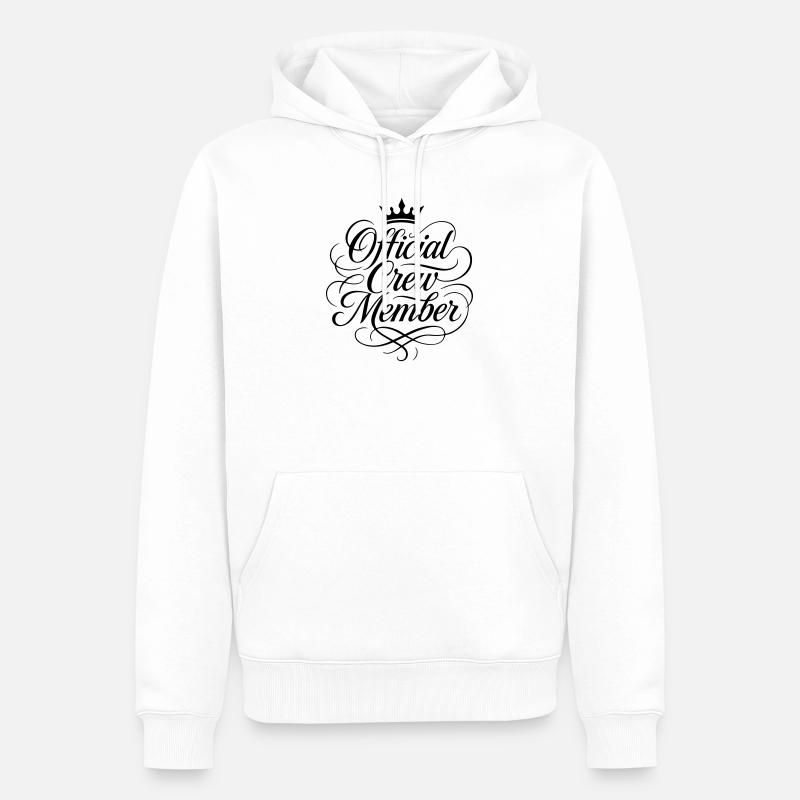 Crew Member - Männer Premium Bio Hoodie - Weiß