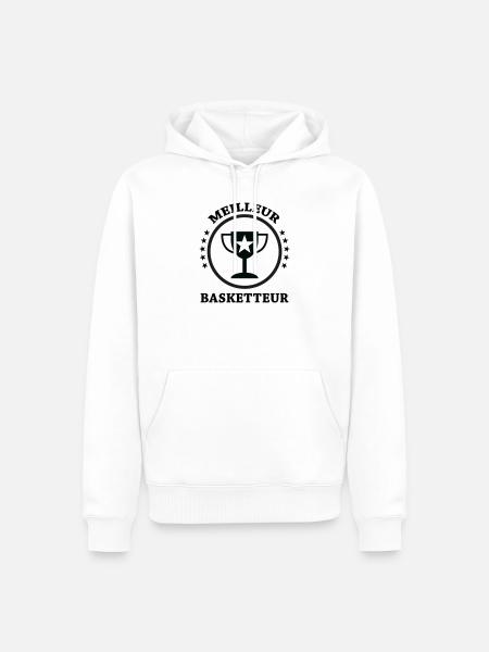 Best Basketball Player - Men’s Premium Organic Hoodie - white