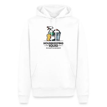 Funny Cleaning Design - Men’s Premium Organic Hoodie - white - Front - Nico (187cm)