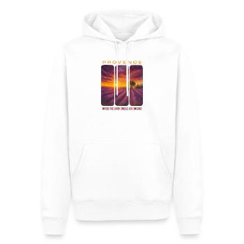Lavendel-Provence - Männer Premium Bio Hoodie - Weiß - Vorne - Nico (187cm)