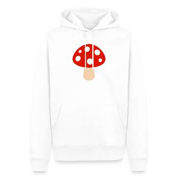 Pilz - Männer Premium Bio Hoodie - Weiß - Vorne - Nico (187cm)