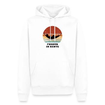 Coiffeur de retraite Coiffeur de retraite Coiffeur de retraite - Sweat à capuche Premium bio Homme - blanc - Devant - Nico (187cm)