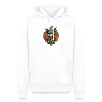 Waldfee Blattkleid - Männer Premium Bio Hoodie - Weiß - Vorne - Nico (187cm)