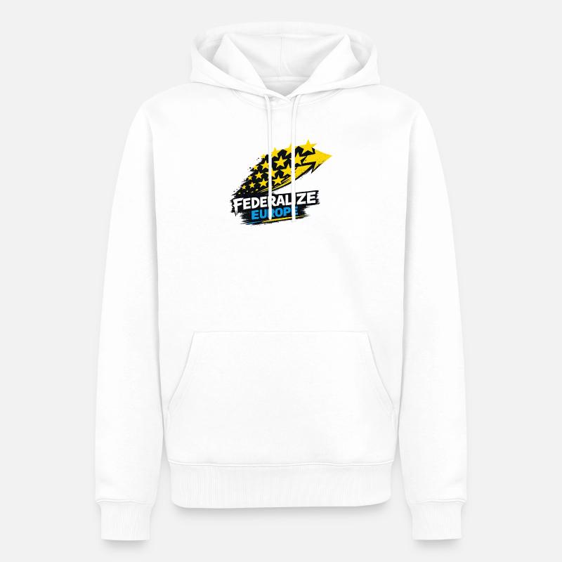 Drapeau de style eurofédéralisme - Sweat à capuche Premium bio Homme - blanc