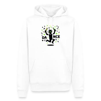 Dancing Stick Figure Rave 90s Techno Party - Men’s Premium Organic Hoodie - white - Front - Nico (187cm)