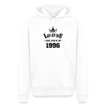 Légendes nées à - Sweat à capuche Premium bio Homme - blanc - Devant - Nico (187cm)