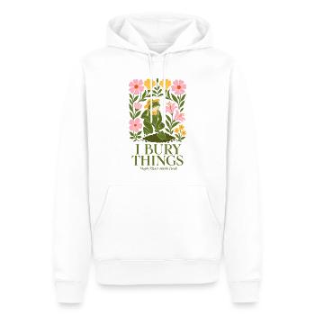Urban Gardening I Bury Things Maybe Plants - Men’s Premium Organic Hoodie - white - Front - Nico (187cm)