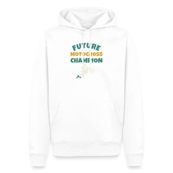 Futurs champions de motocross pour enfants - Sweat à capuche Premium bio Homme - blanc - Devant - Nico (187cm)