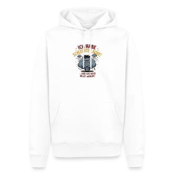 Schmollwolke Sturmlaune - Männer Premium Bio Hoodie - Weiß - Vorne - Nico (187cm)