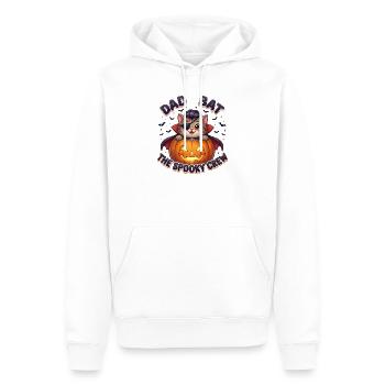 Papa Chauve-souris L’Équipage Effrayant - Sweat à capuche Premium bio Homme - blanc - Devant - Nico (187cm)
