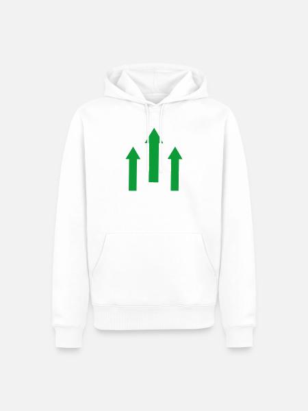 Pfeile - Männer Premium Bio Hoodie - Weiß