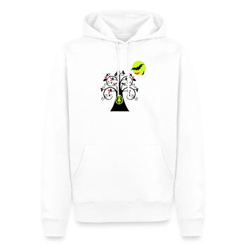 Baum mit Eule Halloween - Männer Premium Bio Hoodie - Weiß - Vorne - Nico (187cm)